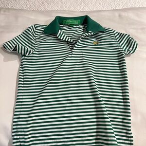 Masters Kids Tech Polo - Green striped - 2T